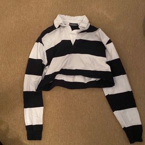 Brandy Melville Cropped Rugby Top.